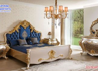 Italian Luxury Style Baroque Bedroom Furniture