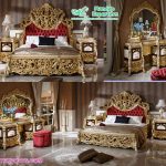 Italian Style Teak Wood King Bedroom Set