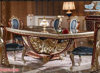 Luxury Teak Wood Italian Dining Table Set Luxury Teak Wood Italian Dining Table Set