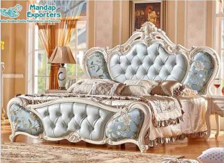 Most Popular Ivory White Romantic Bed Most Popular Ivory White Romantic Bed