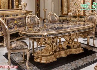 Royal Carving Teak Wood Dining Room Furniture