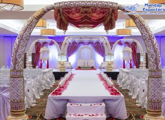 Srilankan Wedding Theme Trunk Pillar Mandap