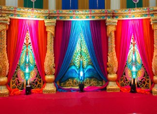 Traditional Srilankan Wedding Event Reception Stage