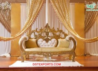 Unique Crown Style Wedding Stage Love Seat