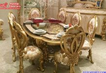 Vintage Style Solid Wood Dining Table Set