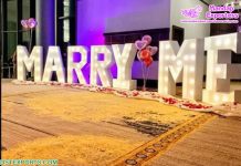 Wedding Large Marry Me Marquee LED Letters