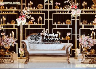 Glamorous Stage Decoration Metal Wall Backdrop