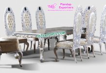 Luxury White Polished Designer Dining Furniture Luxury White Polished Designer Dining Furniture