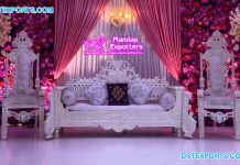 Royal White Wedding Thrones for Bride Groom Royal White Wedding Thrones for Bride Groom