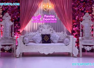 Royal White Wedding Thrones for Bride Groom Royal White Wedding Thrones for Bride Groom