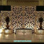 Wedding Event Stage Golden Fiber Panels