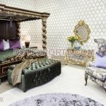 Antique Canopy Four Poster Bed & Furniture Set