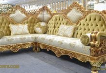 Antique Carving L Shape Corner Sofa Antique Carving L Shape Corner Sofa