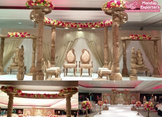 Asian Wedding Anaya Wooden Mandap London Asian Wedding Anaya Wooden Mandap London
