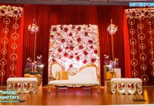 Candle Lit Stage Backdrop for Reception