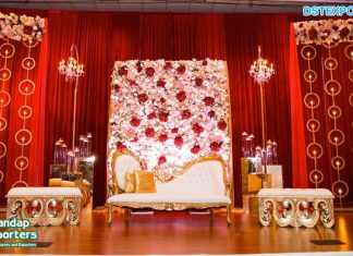 Candle Lit Stage Backdrop for Reception