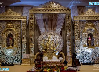 Ganesha Wedding Stage in Traditional Style