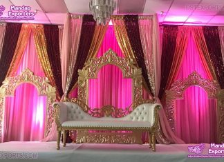 Golden Mehrab Fiber Frames For Wedding Decor Golden Mehrab Fiber Frames For Wedding Decor