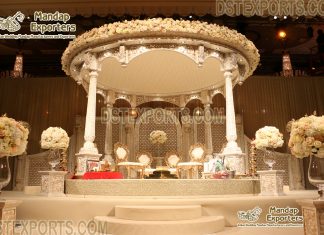 Gorgeous White Palace Wedding Mandap USA Gorgeous White Palace Wedding Mandap USA