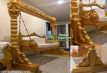 Indian Wedding Indoor Mehndi Event Swing Jhula Buy Hand-Carved Teak Wood Home Swing