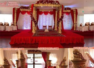 Low Budget Wedding Fiber Carved Mandap Low Budget Wedding Fiber Carved Mandap