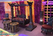 Nikkah Stage Decor Antique Black Swing