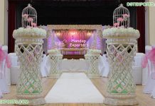Romantic Wedding Walkway Decor Pillars Romantic Wedding Walkway Decor Pillars
