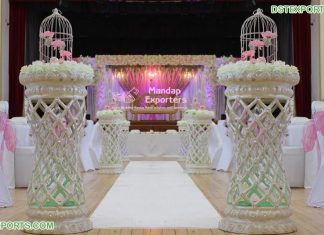 Romantic Wedding Walkway Decor Pillars Romantic Wedding Walkway Decor Pillars