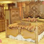 Royal Gold Hand Carved Bedroom Furniture