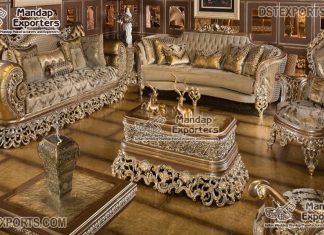 Royal Teak Carved Living Sofa Set Design Royal Teak Carved Living Sofa Set Design