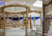 Wooden Mandap in Vintage Queen Style Wooden Mandap in Vintage Queen Style