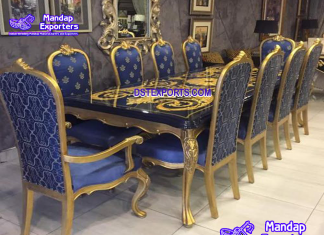 Royal Baroque Dining Table & Chair Set Unique French Style Carved Dining Furniture Set