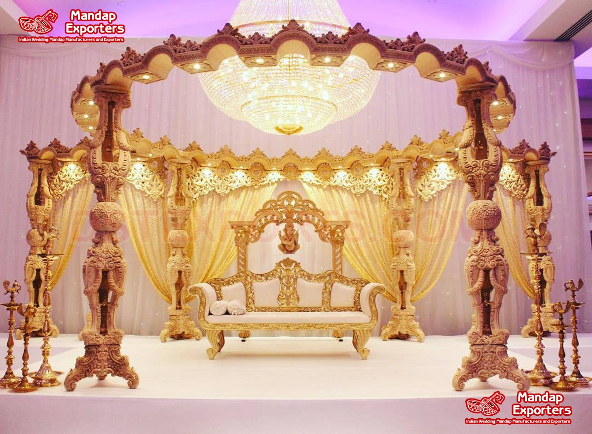 Exclusive Royal Crown Wooden Wedding Mandap