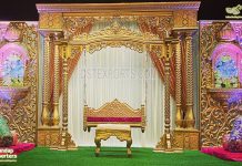 Gorgeous Golden Wedding Stage Decoration