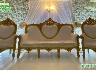 Heart Sofa Set for Wedding Stage Decor