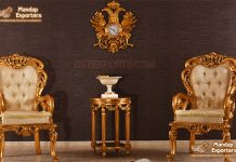 Italian Style Golden Carved Lounge Chairs Italian Style Golden Carved Lounge Chairs