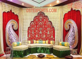 Muslim Wedding Walima Stage Arch Backdrops