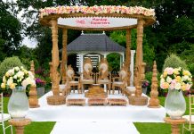 Outdoor Wooden Wedding Mandap Chicago Outdoor Wooden Wedding Mandap Chicago