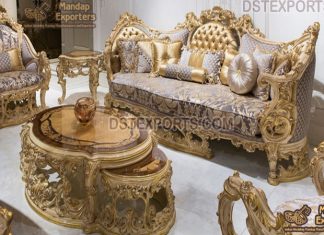 Teak Wood Maharaja Style Sofa Set Teak Wood Maharaja Style Sofa Set