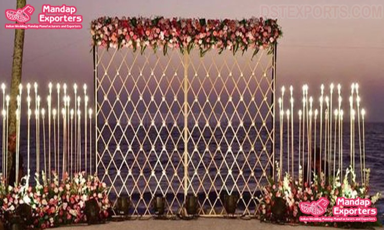 Vibrant Sangeet Night Candle Wall Decoration