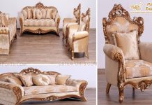 Victorian Upholstered Solid Wood Sofa Set Victorian Upholstered Solid Wood Sofa Set