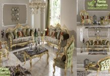 7 Seater High Carved Sofa Set For Home