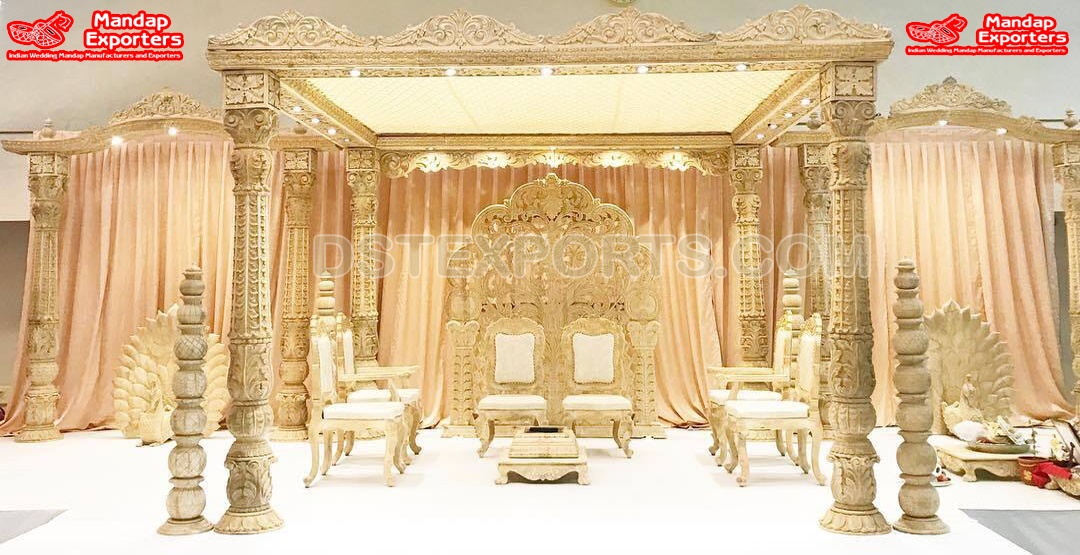 Amazing Handmade Wooden Wedding Mandap