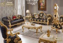 Antique Royal Gold Gliding Living Room Sofa Set Antique Royal Gold Gliding Living Room Sofa Set