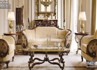 Contemporary Wooden Crafted Living Room Furniture Set Contemporary Wooden Crafted Living Room Furniture Set