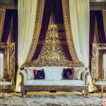Designer Golden Sofa Set For Wedding Stage