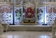 Dreamy Wedding Stage Fiber Backstage Gate Panel Dreamy Wedding Stage Fiber Backstage Gate Panel