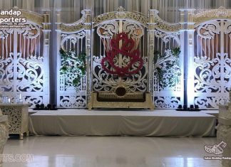 Dreamy Wedding Stage Fiber Backstage Gate Panel Dreamy Wedding Stage Fiber Backstage Gate Panel