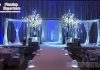 Dreamy White Palazzo Pillar Wedding Stage Dreamy White Palazzo Pillar Wedding Stage