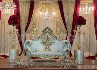 Exclusive Wooden Wedding Stage Sofa Throne Exclusive Wooden Wedding Stage Sofa Throne